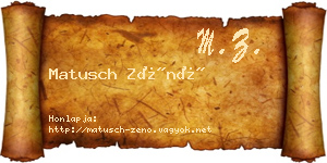 Matusch Zénó névjegykártya